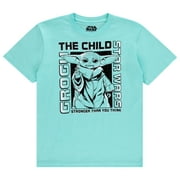 STAR WARS Boys Baby Yoda T-Shirt - Mandalorian The Child Boys Boys Short Sleeve T-Shirt- Little and Big Boys Sizes XS-XL Celadon